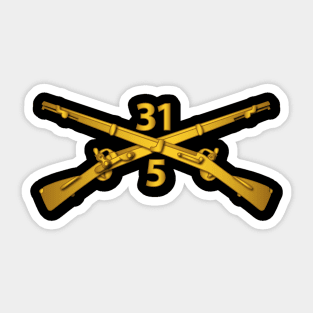 5th Bn - 31st Infantry Regiment Branch wo Txt Sticker